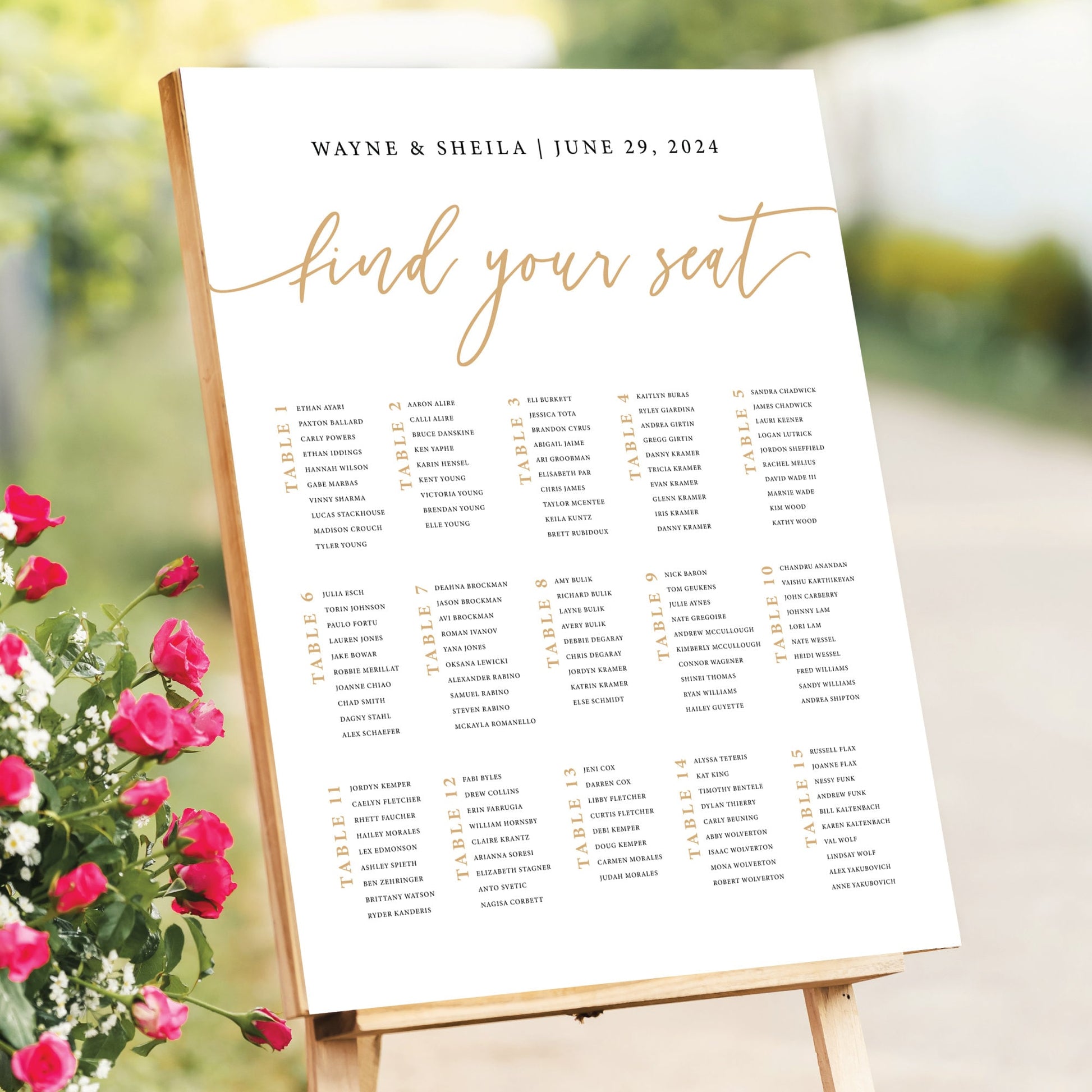 Wedding Seating Chart Printed, Wedding Welcome Sign, Party Decorations, Reception Poster, Wedding Decor, Rehearsal Sign, Find Your Seat