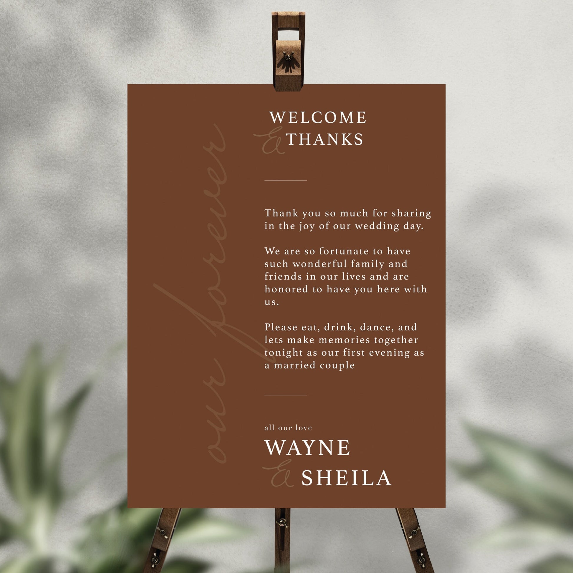 Wedding Reception Welcome Sign, Wedding Welcome Sign, Party Decorations, Reception Poster, Wedding Decor, Rehearsal, Thank You For Coming