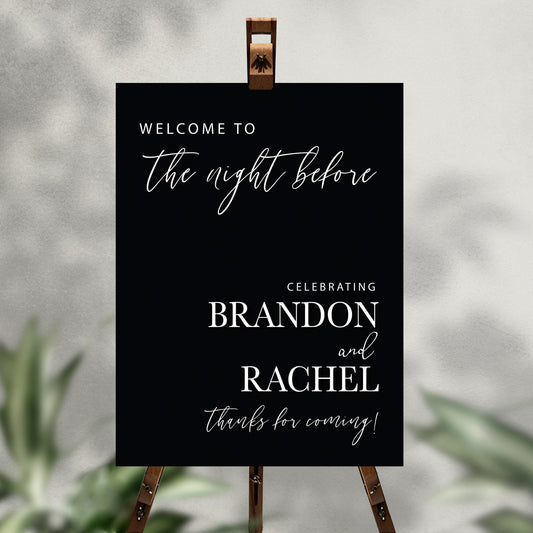 Night Before Customized Rehearsal Sign