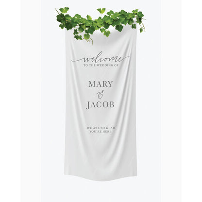 Fabric Wedding Banner, Personalized Party Decorations, Wedding Welcome Sign, Wedding Decor, Wedding Rehearsal Banner
