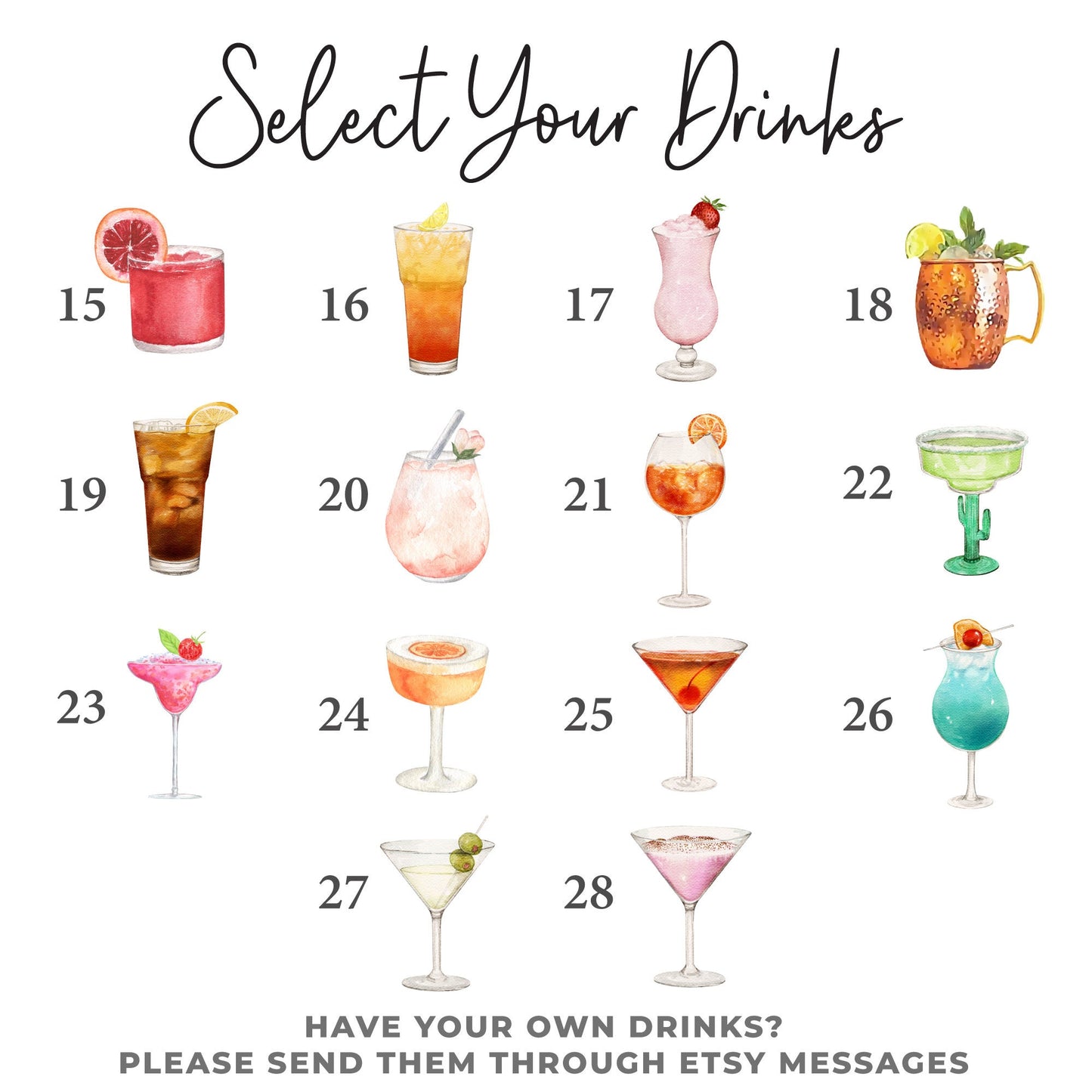 Signature Drink Sign Printed, Minimalist Bar Menu Template, Printed Bar Menu, Modern Drink Menu, Bride and Groom Drinks, Wedding Sign