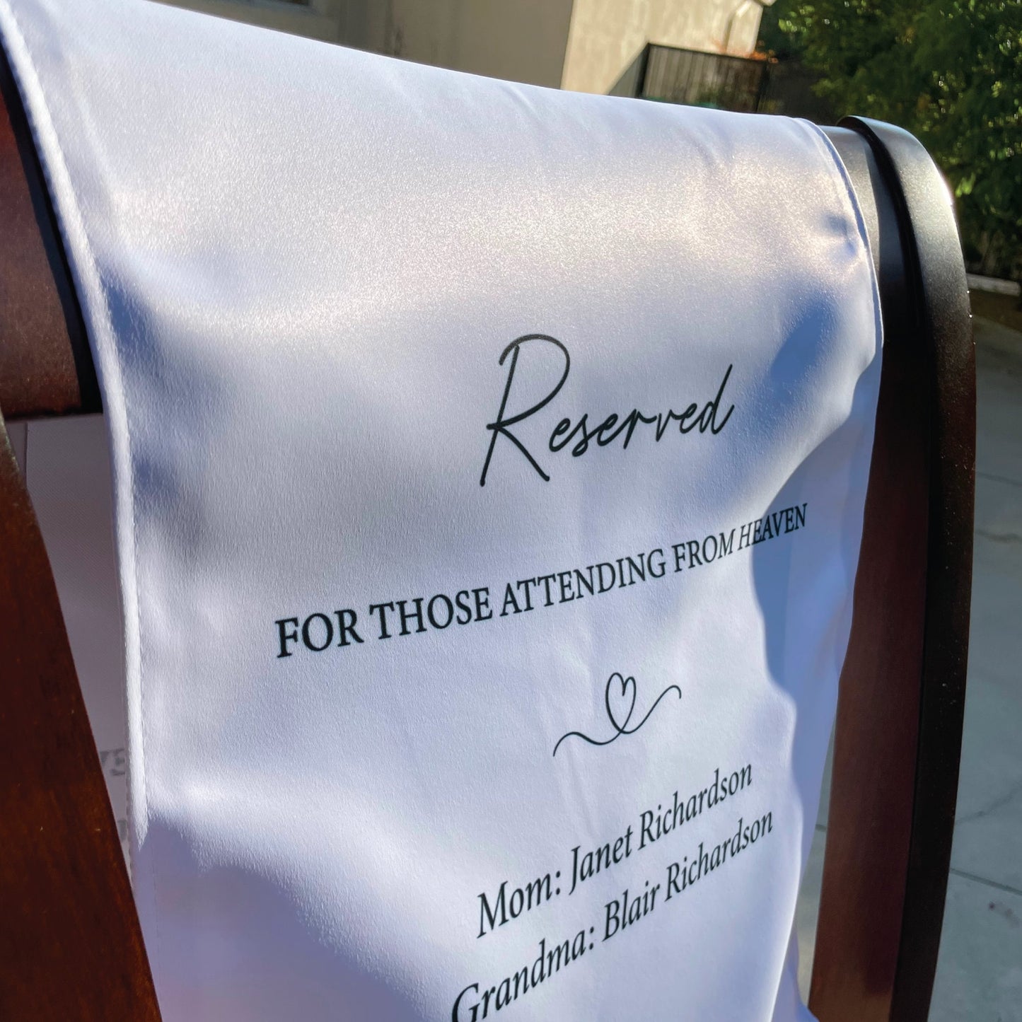 Memorial Wedding Sign In Loving Memory Custom Satin Fabric Memorial Personalized Banner, Memorial Family Sign, Wedding Fabric Sign
