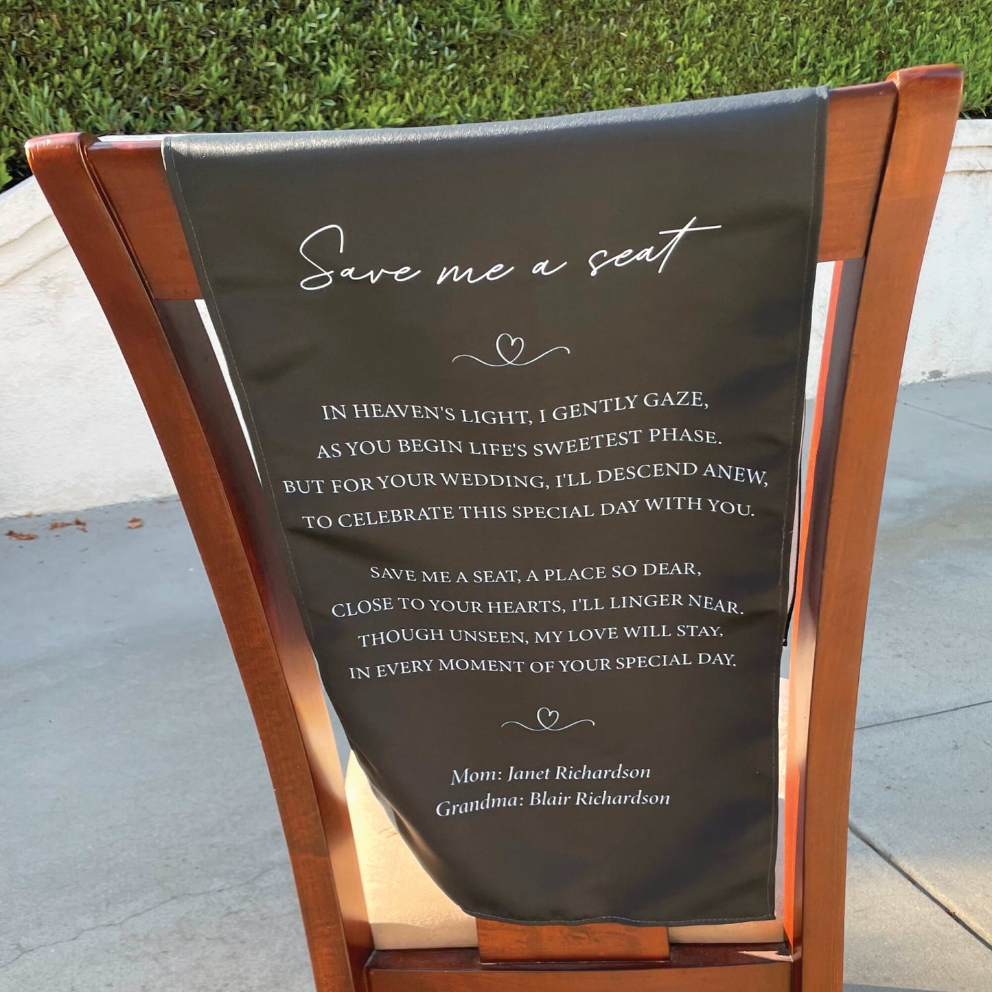Memorial Wedding Sign In Loving Memory Custom Satin Fabric Memorial Personalized Banner, Memorial Family Sign, Wedding Fabric Sign