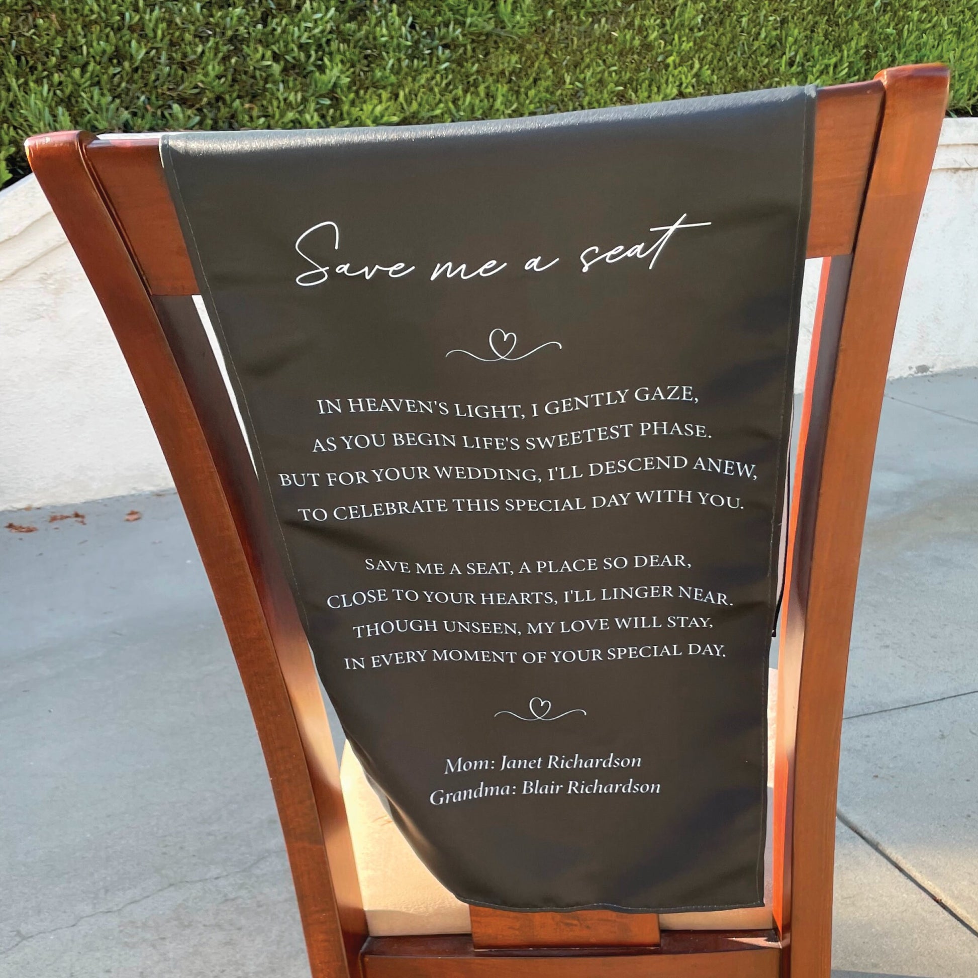 Memorial Wedding Sign In Loving Memory Custom Satin Fabric Memorial Personalized Banner, Memorial Family Sign, Wedding Fabric Sign