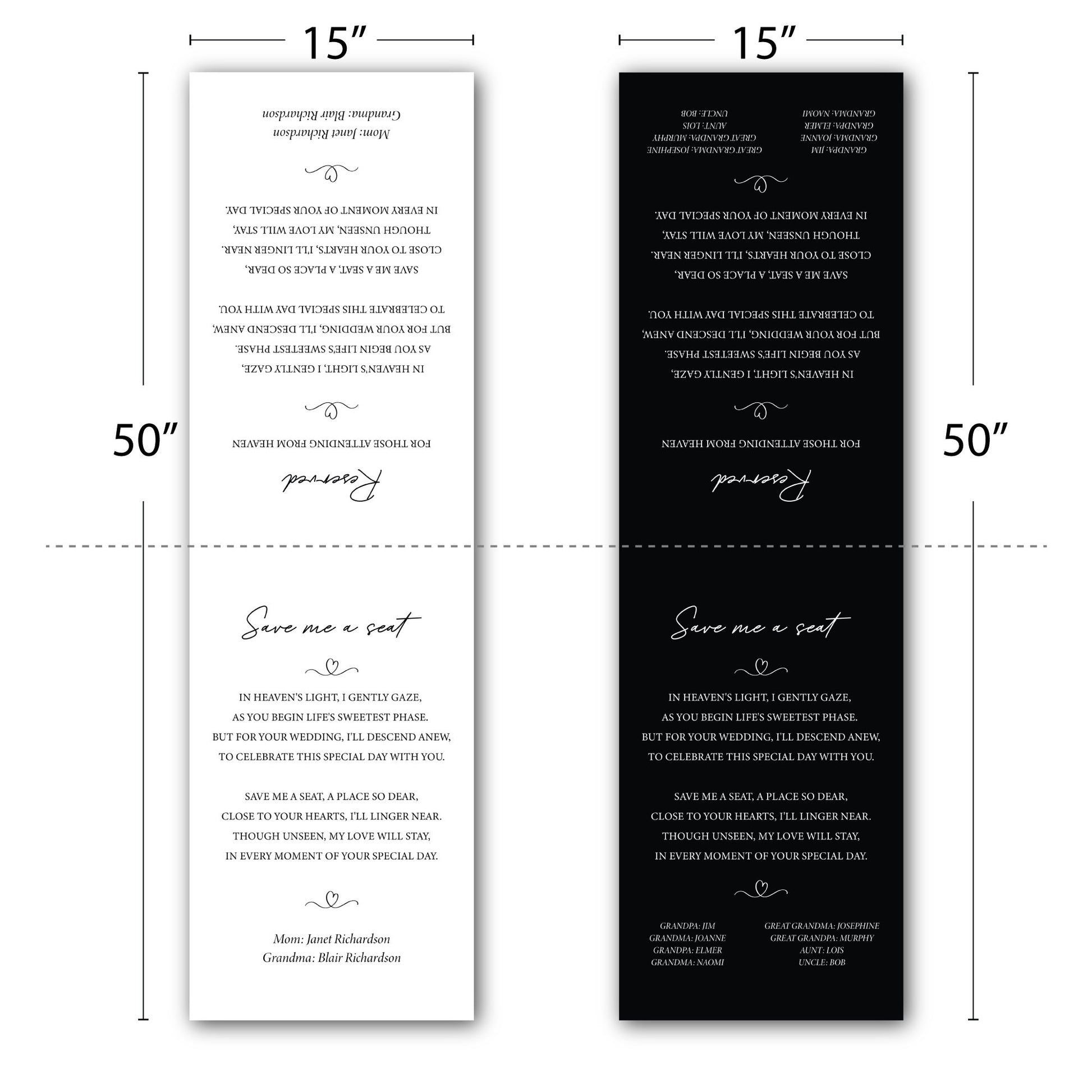 Memorial Wedding Sign In Loving Memory Custom Satin Fabric Memorial Personalized Banner, Memorial Family Sign, Wedding Fabric Sign