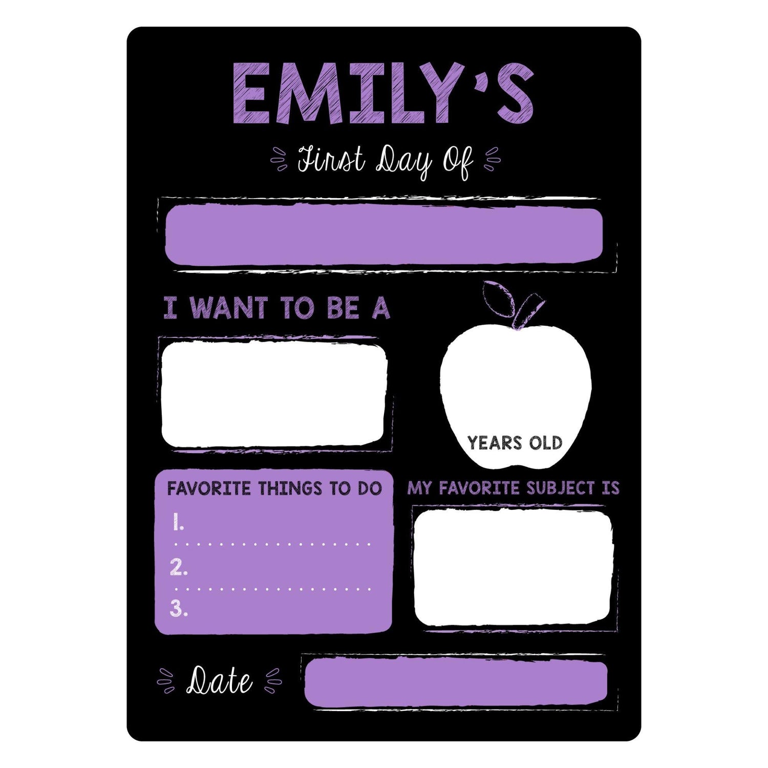 Personalized Back to School Sign - HomeHaps