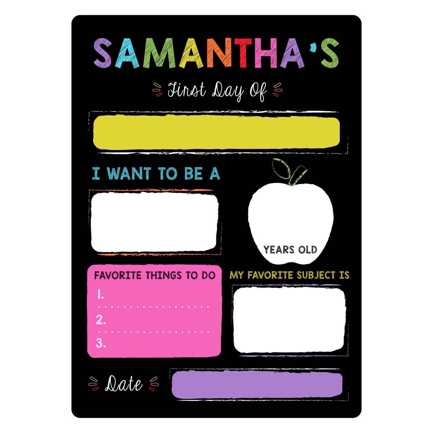 Personalized Back to School Sign - HomeHaps