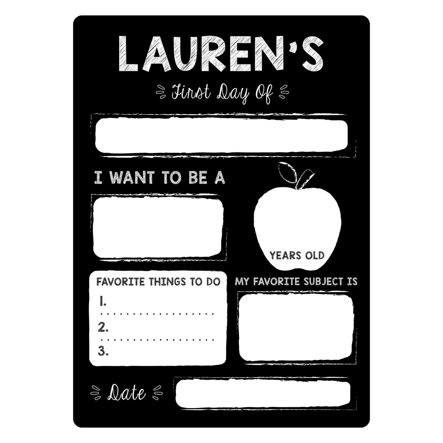 Personalized Back to School Sign - HomeHaps