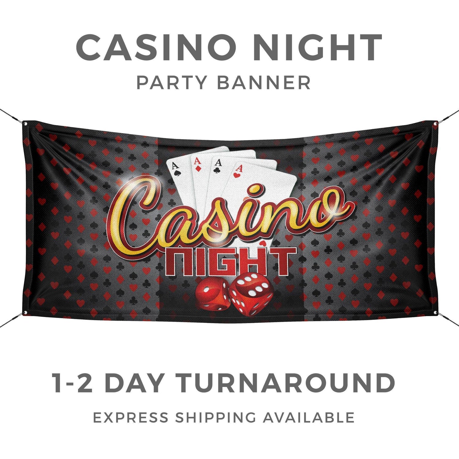 Casino Night Party Banner - HomeHaps