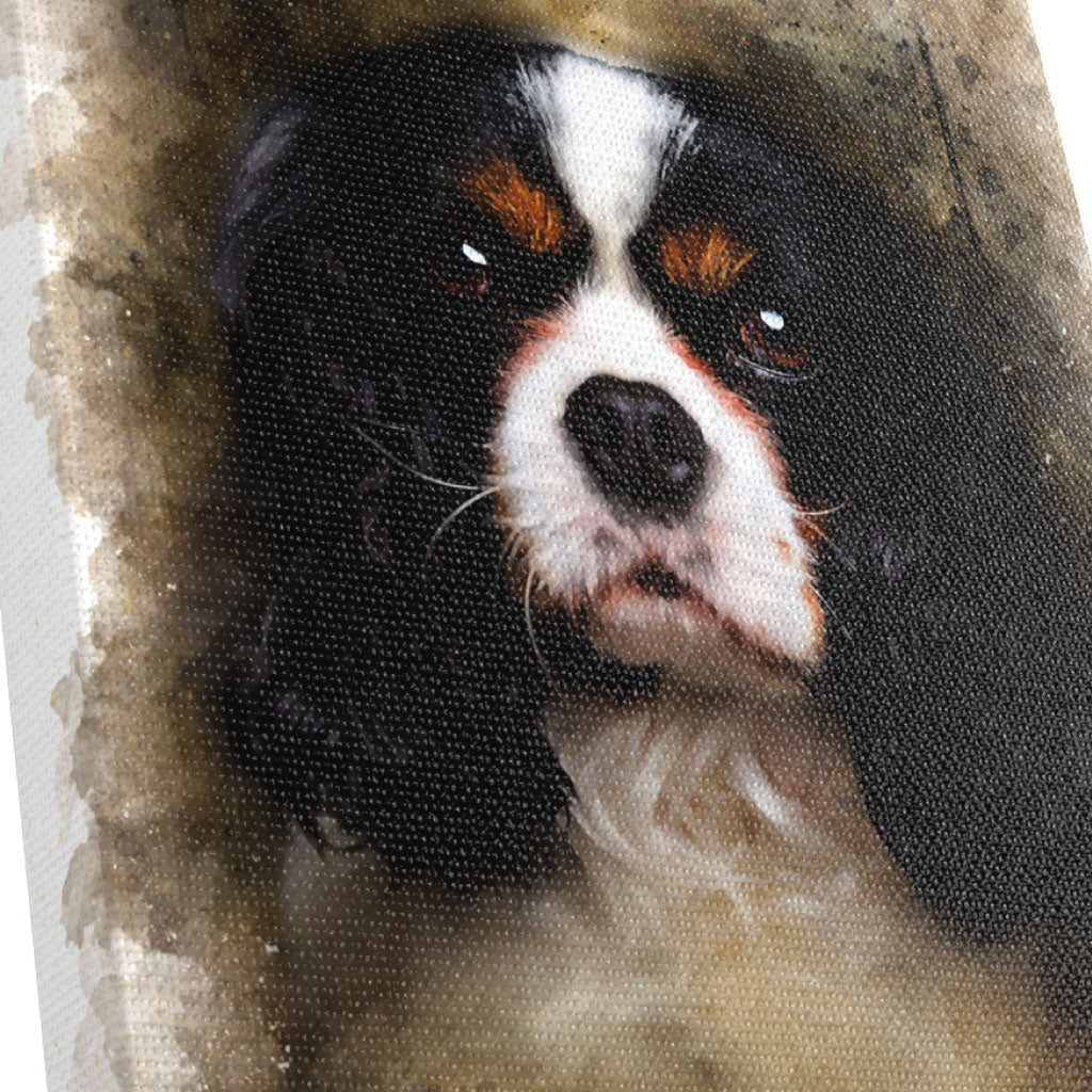 Custom Pet Portrait Watercolor Canvas CloseUp