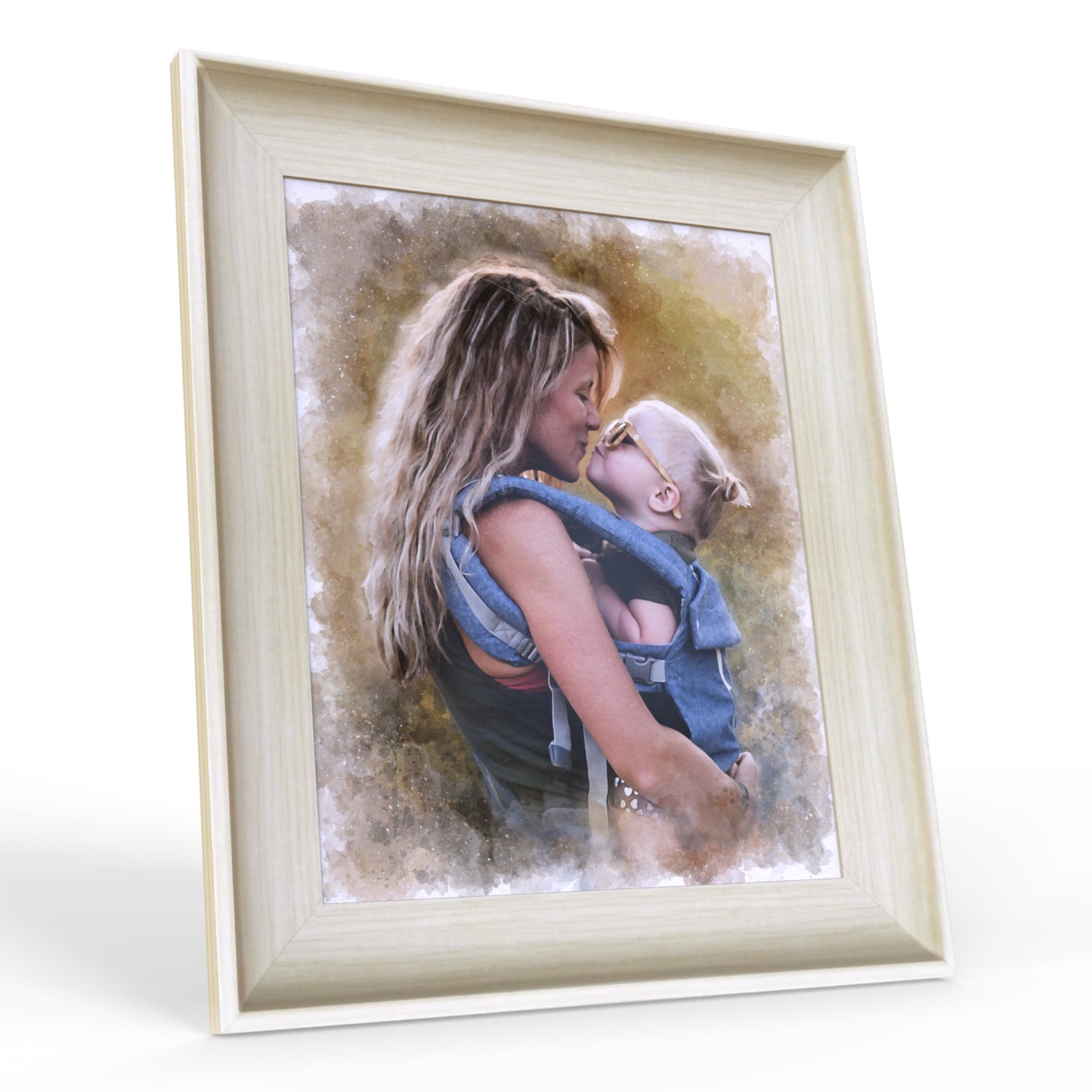 Framed Watercolor Portrait from Photo
