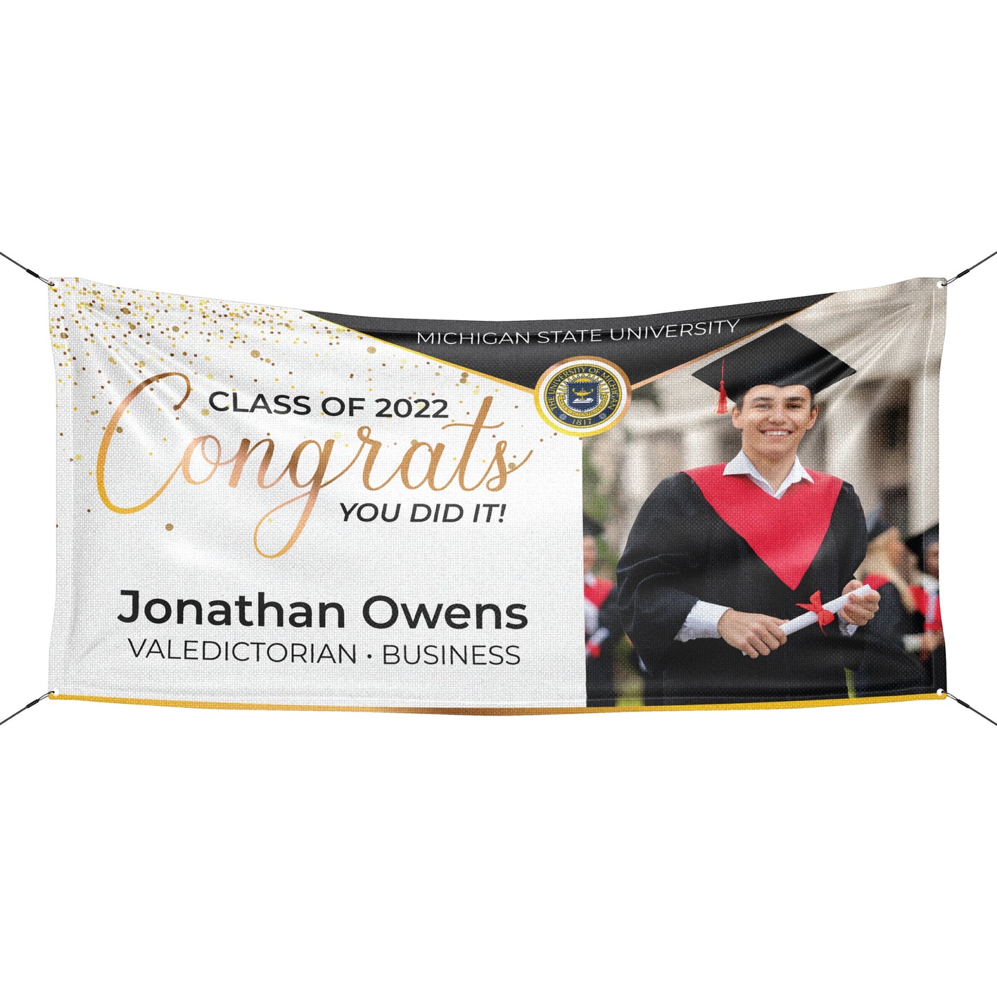 Personalized Congrats Graduation Banner