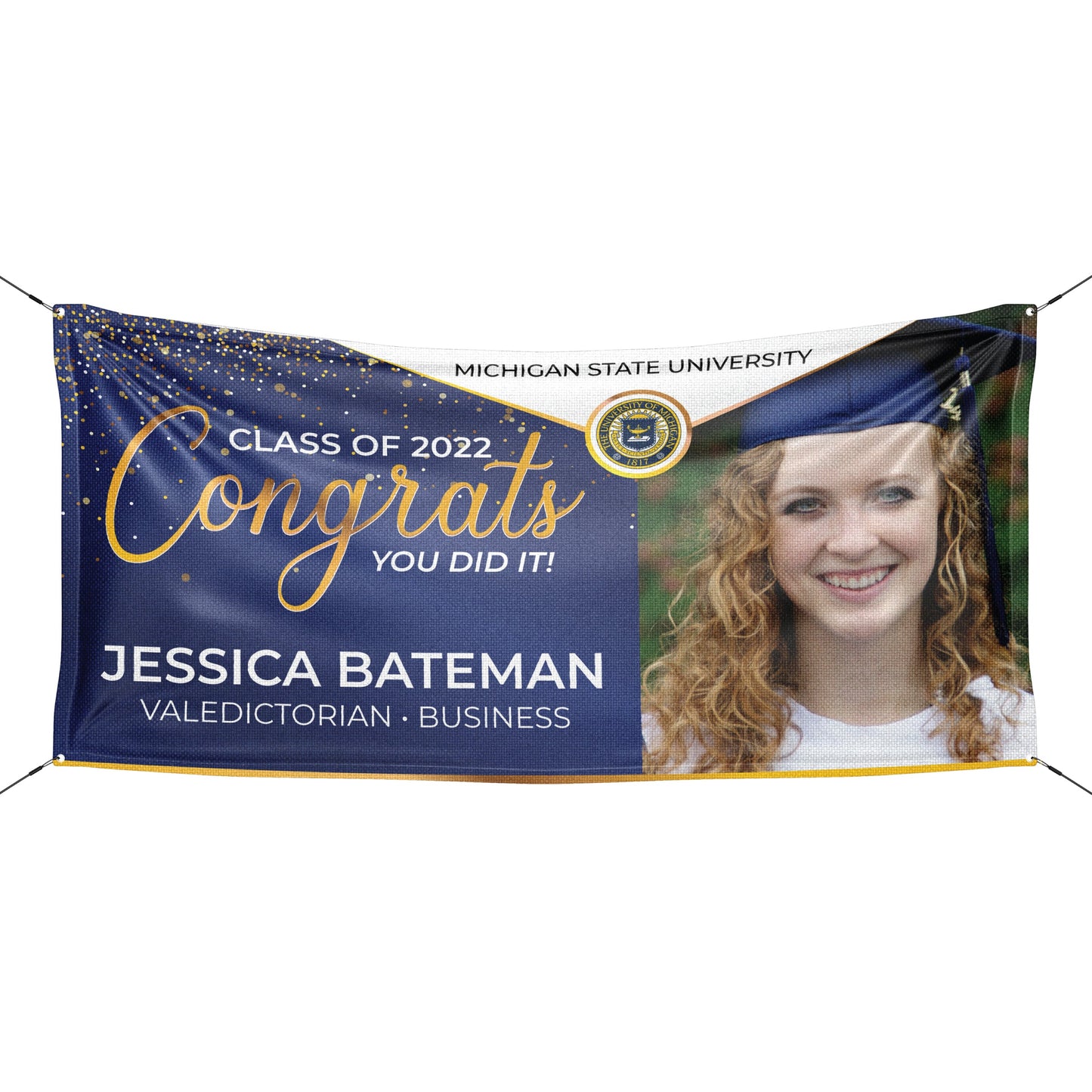 Personalized Congrats Graduation Banner
