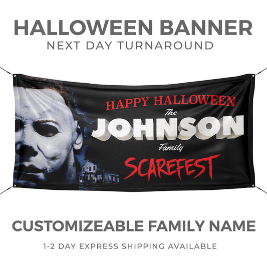Michael's Halloween Personalized Halloween Banner - HomeHaps