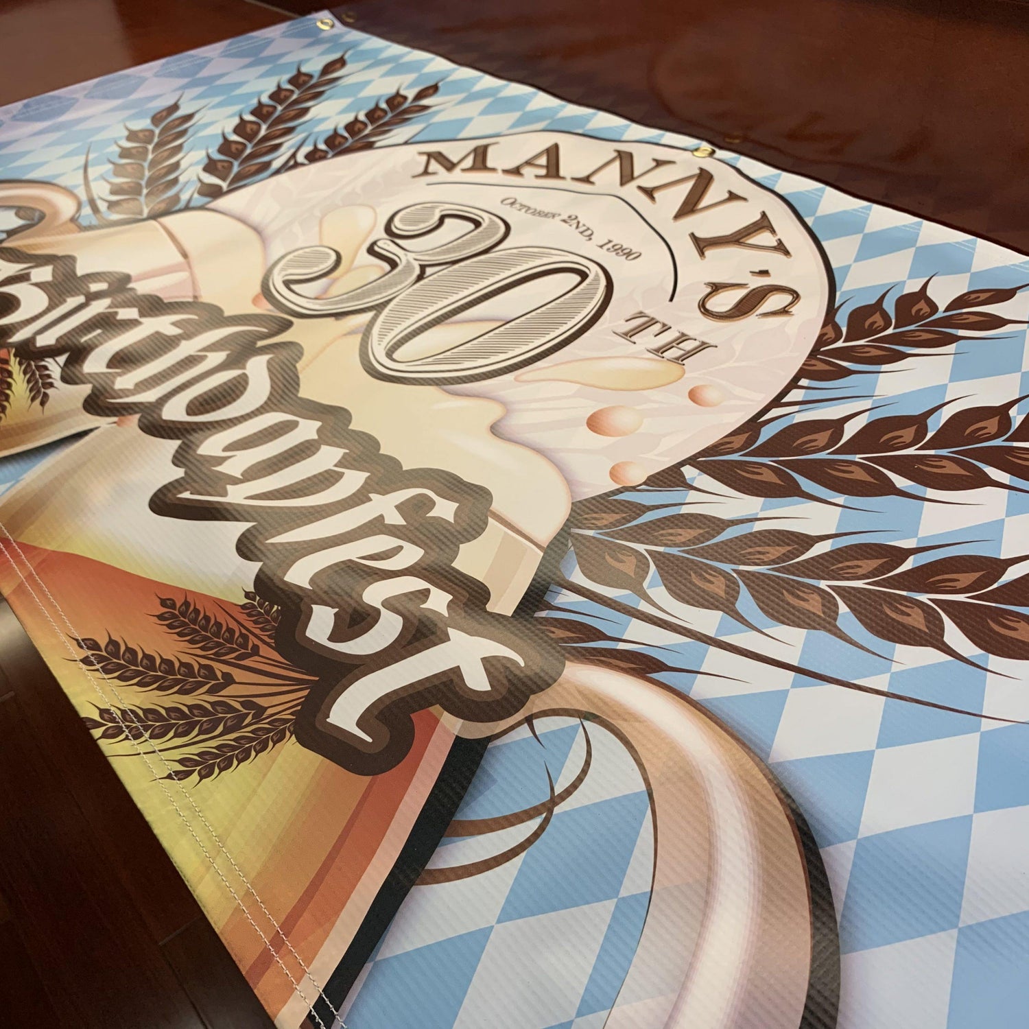 Personalized Oktoberfest Birthday Banner Party Decoration - HomeHaps