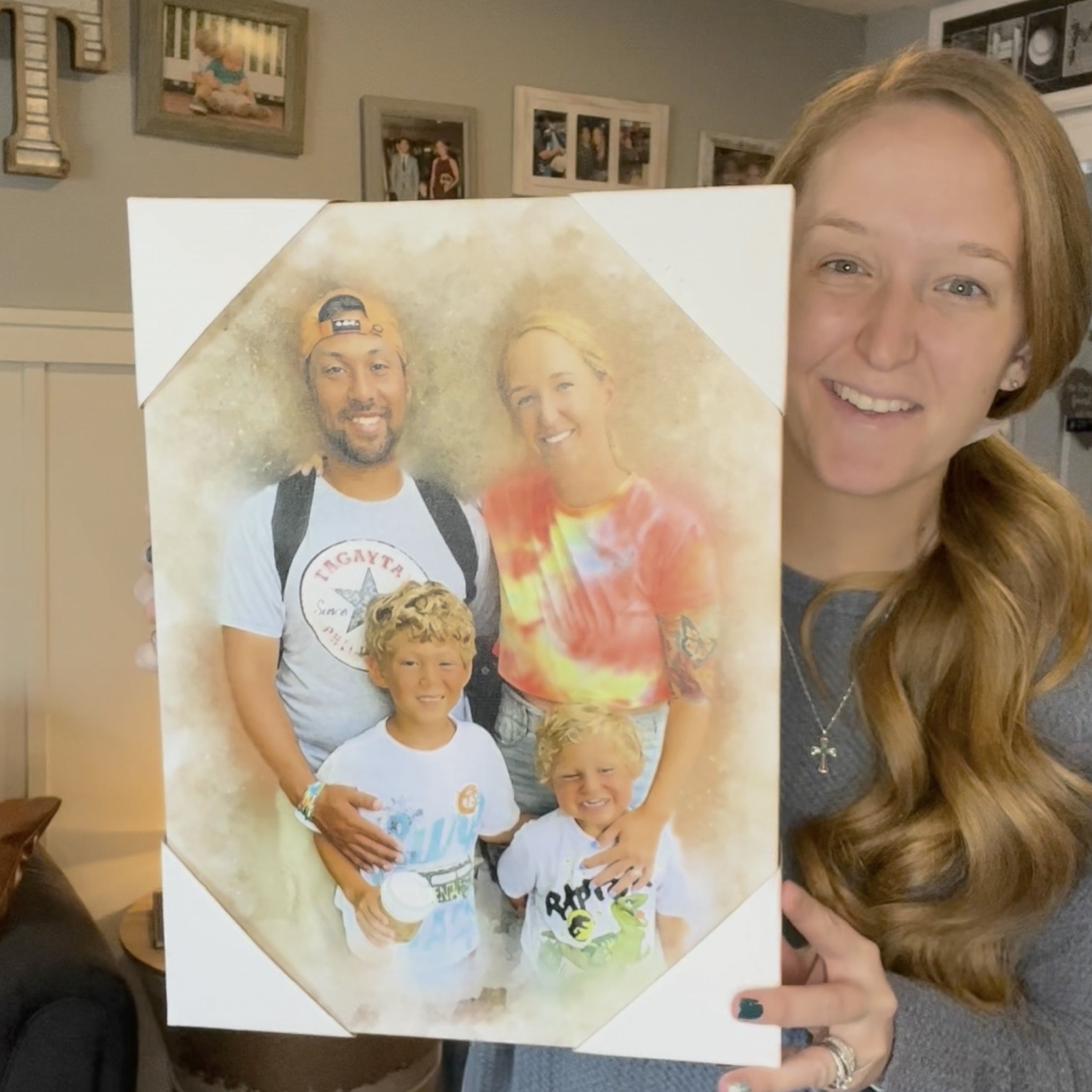 Custom Watercolor Portrait from Photo, Watercolor Painting Canvas