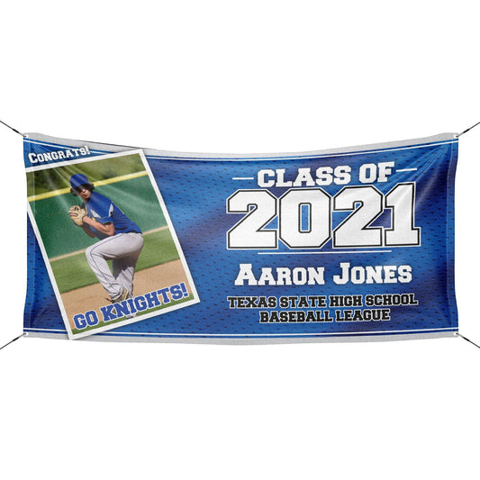 Personalized Jersey Graduation Banner - HomeHaps
