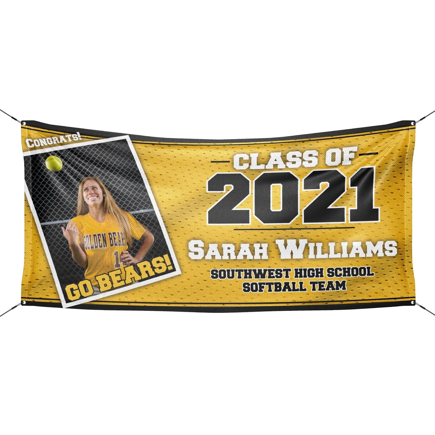 Personalized Jersey Graduation Banner - HomeHaps