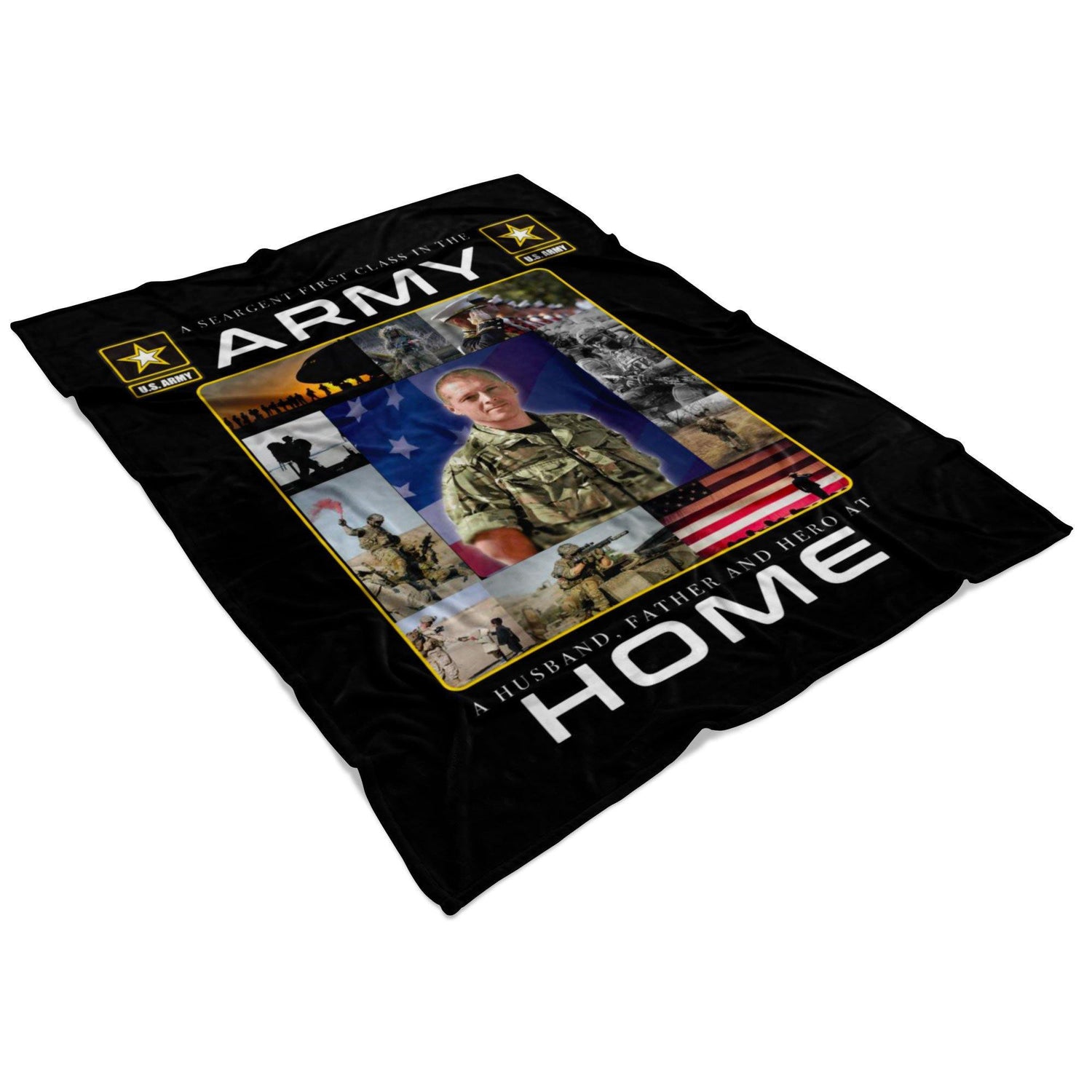 Military Welcome Home Memory Blanket - Personalize With Multiple Images - HomeHaps