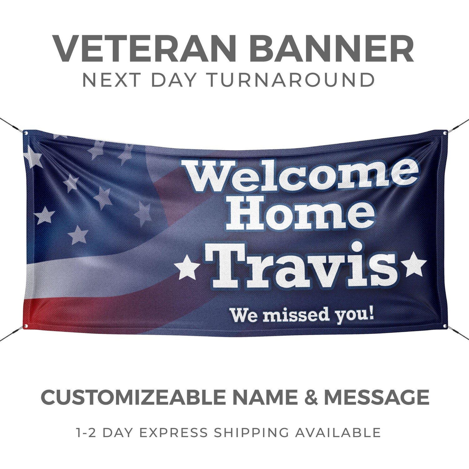Welcome Home Veterans Banner With Image - HomeHaps