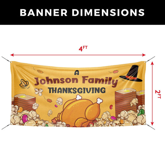 Popcorn and Jelly Beans Thanksgiving Banner - HomeHaps