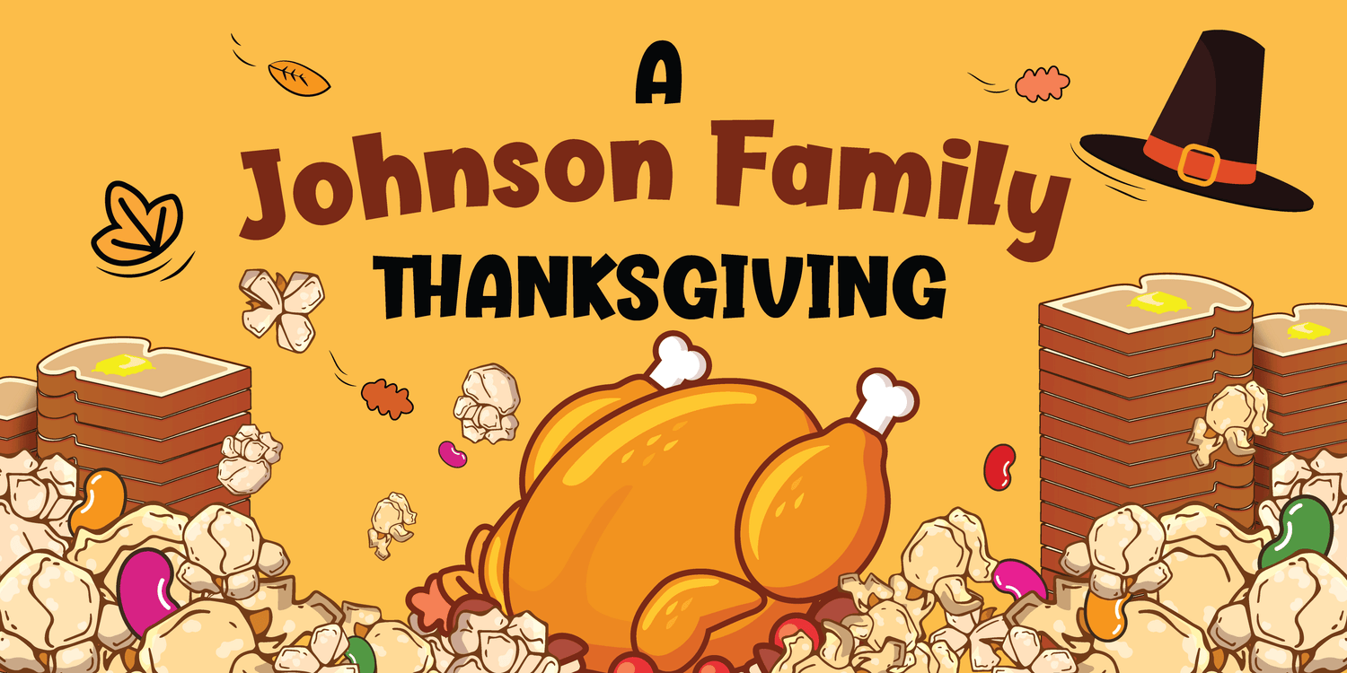 Popcorn and Jelly Beans Thanksgiving Banner - HomeHaps