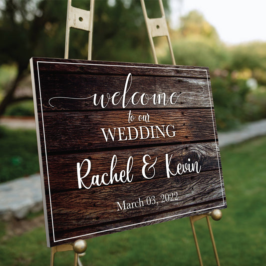 Rustic Wedding Welcome Sign