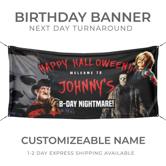 Scarefest Personalized Halloween Birthday Banner - HomeHaps