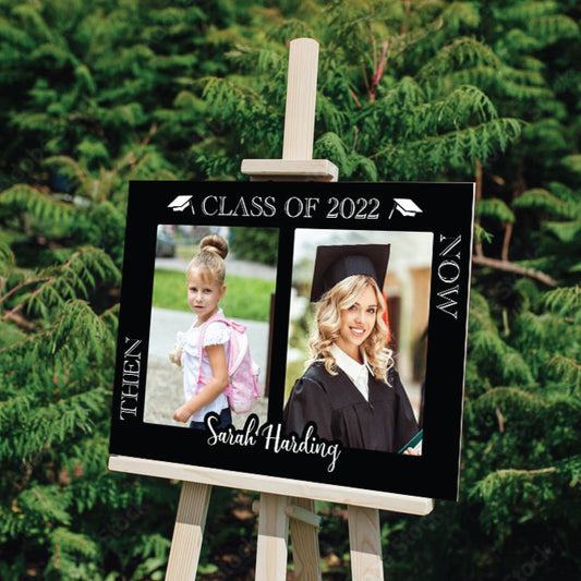 Personalized Then and Now Graduation Welcome Sign