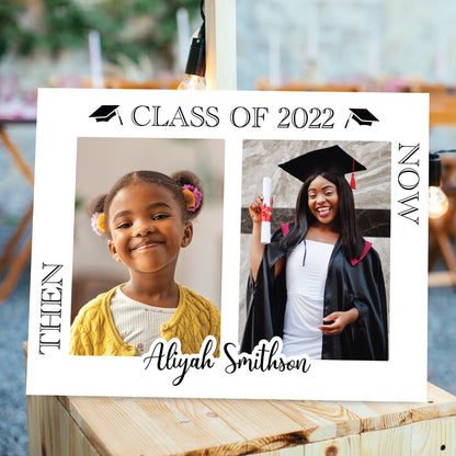 Personalized Then and Now Graduation Welcome Sign