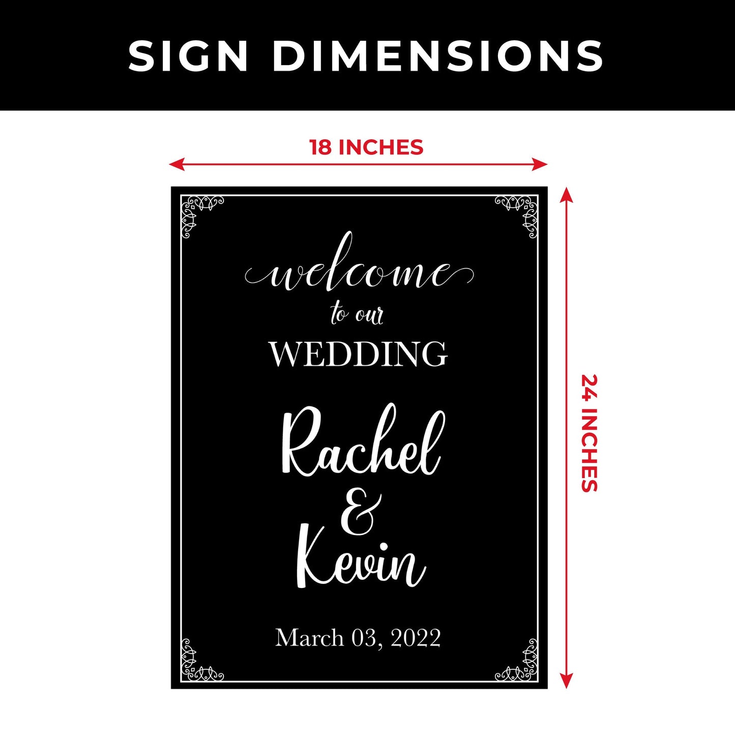 Personalized Welcome To Wedding Sign