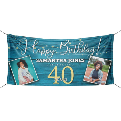 Rustic Wood Birthday Banner - HomeHaps