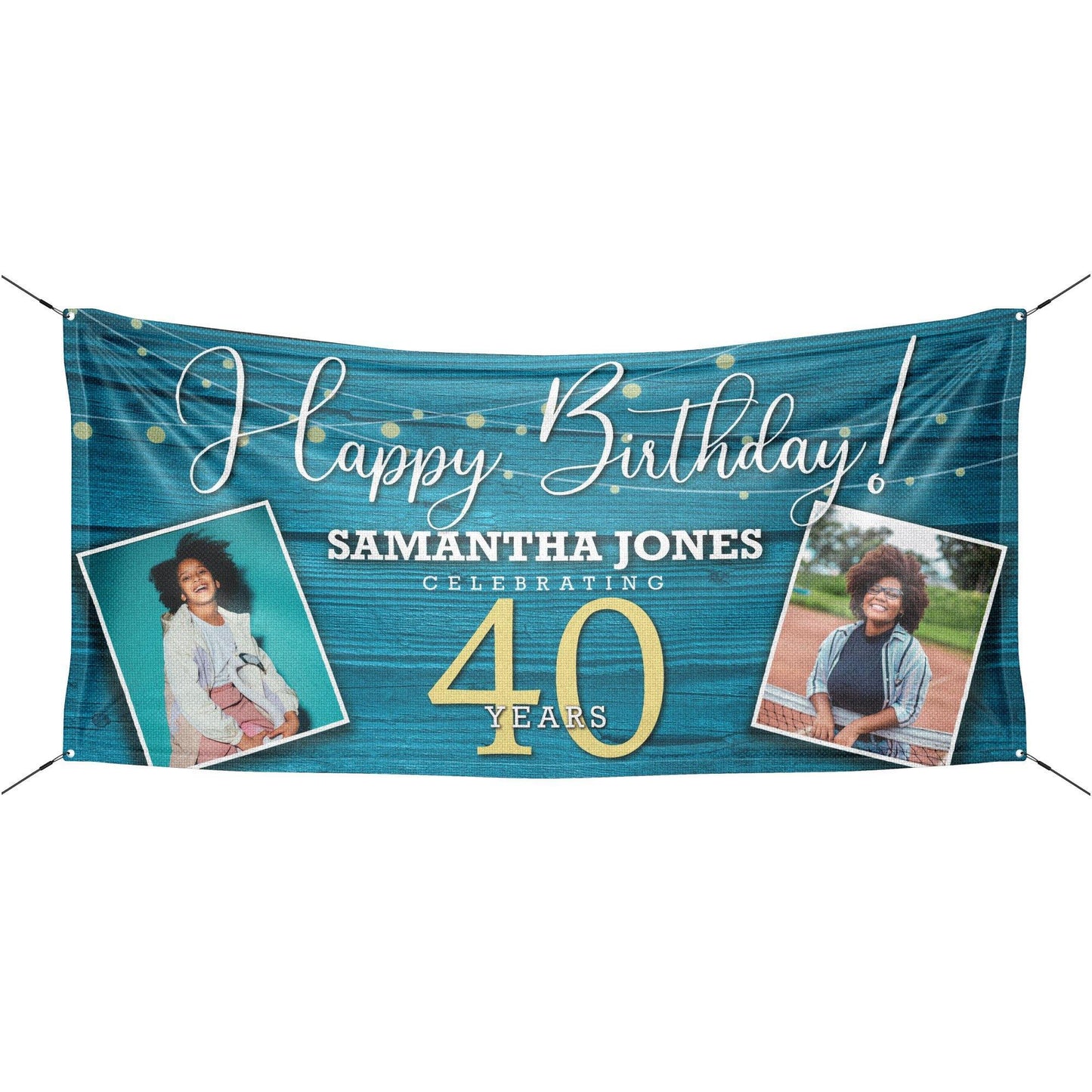 Rustic Wood Birthday Banner - HomeHaps