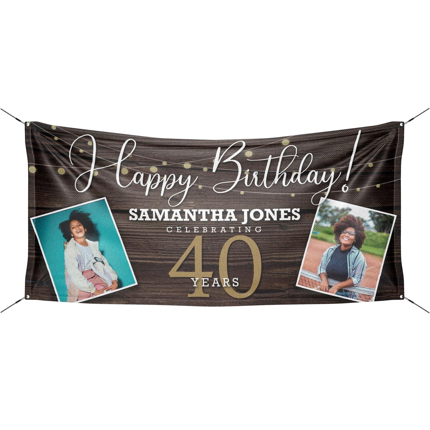 Rustic Wood Birthday Banner - HomeHaps