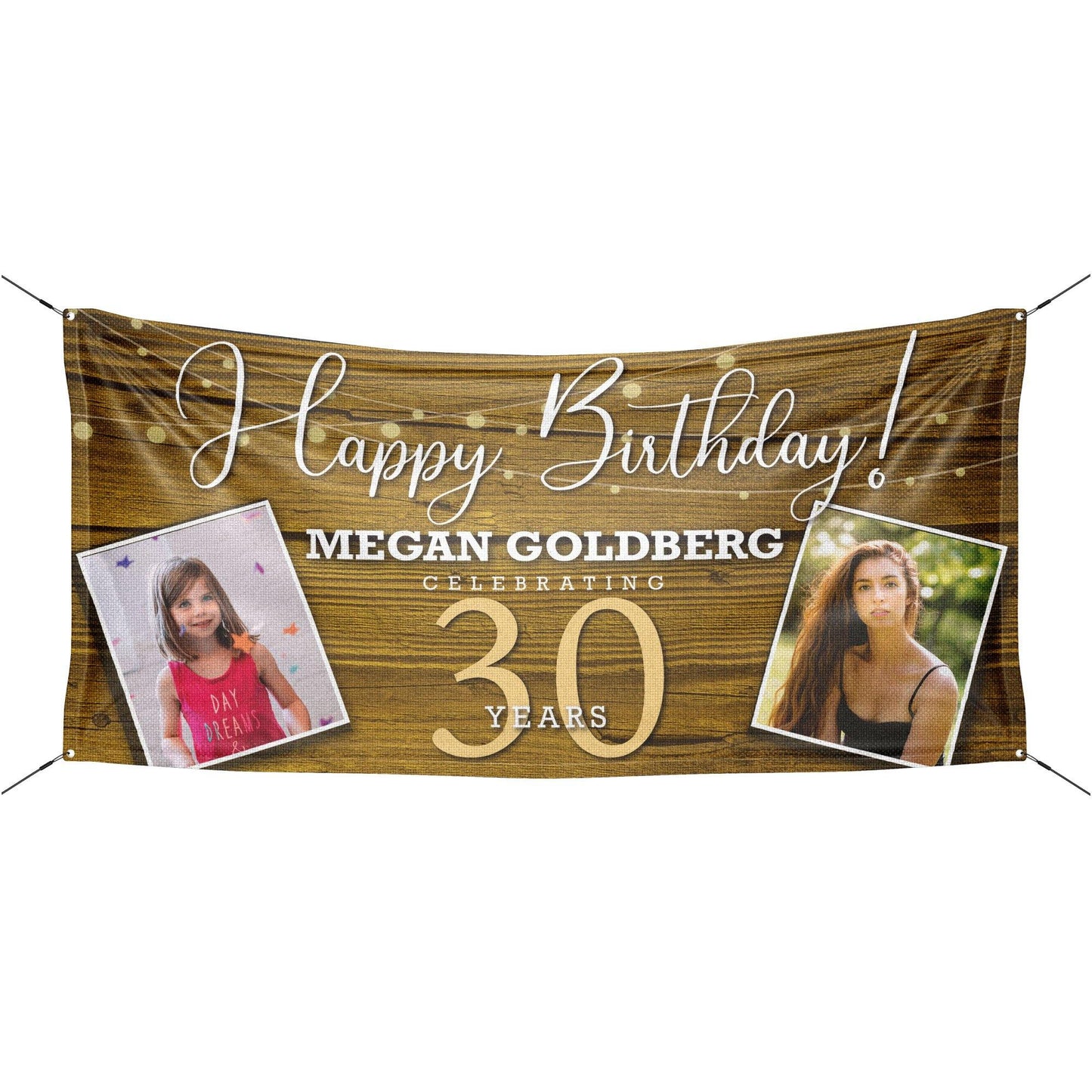 Rustic Wood Birthday Banner - HomeHaps