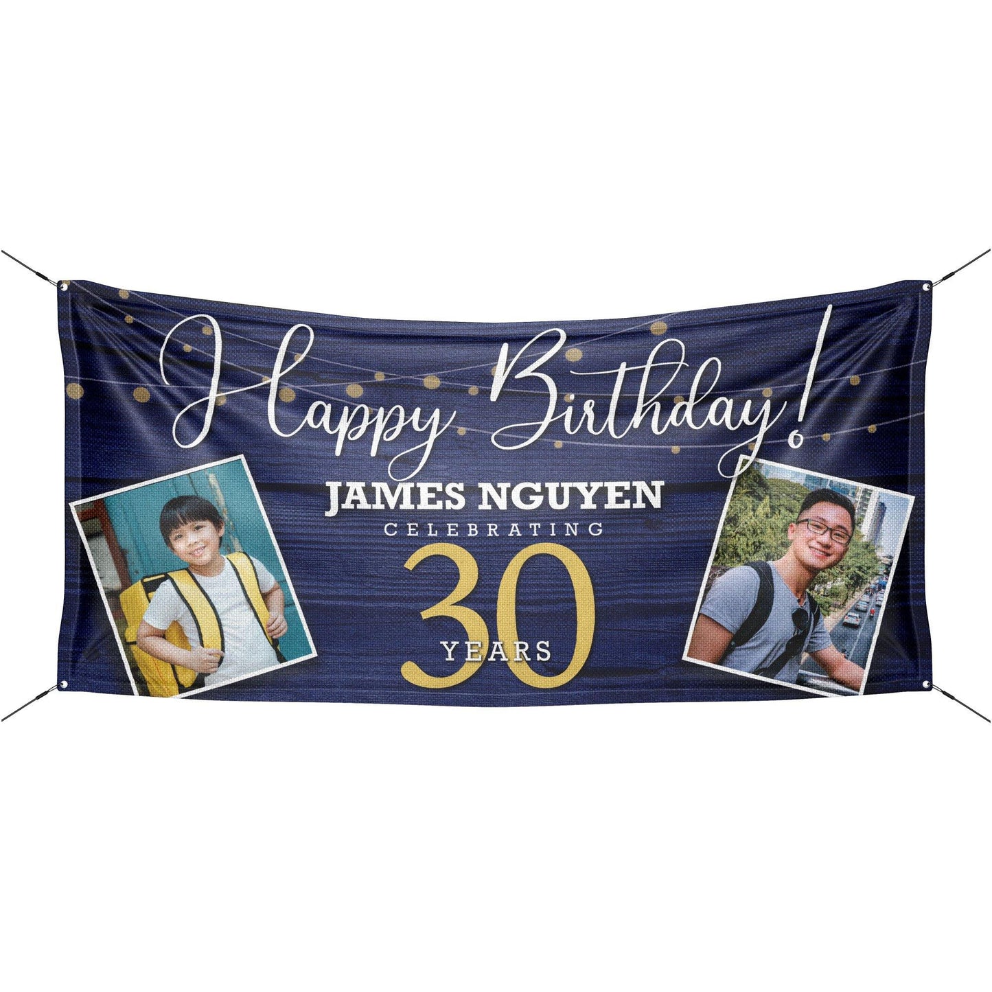 Rustic Wood Birthday Banner - HomeHaps