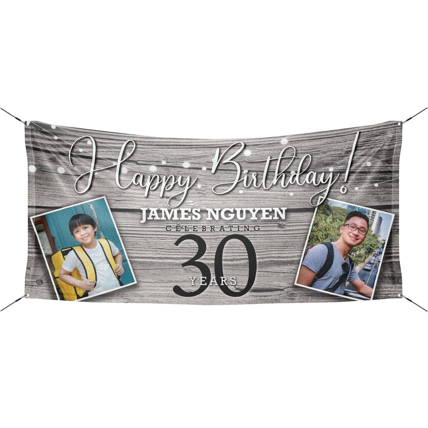 Rustic Wood Birthday Banner - HomeHaps