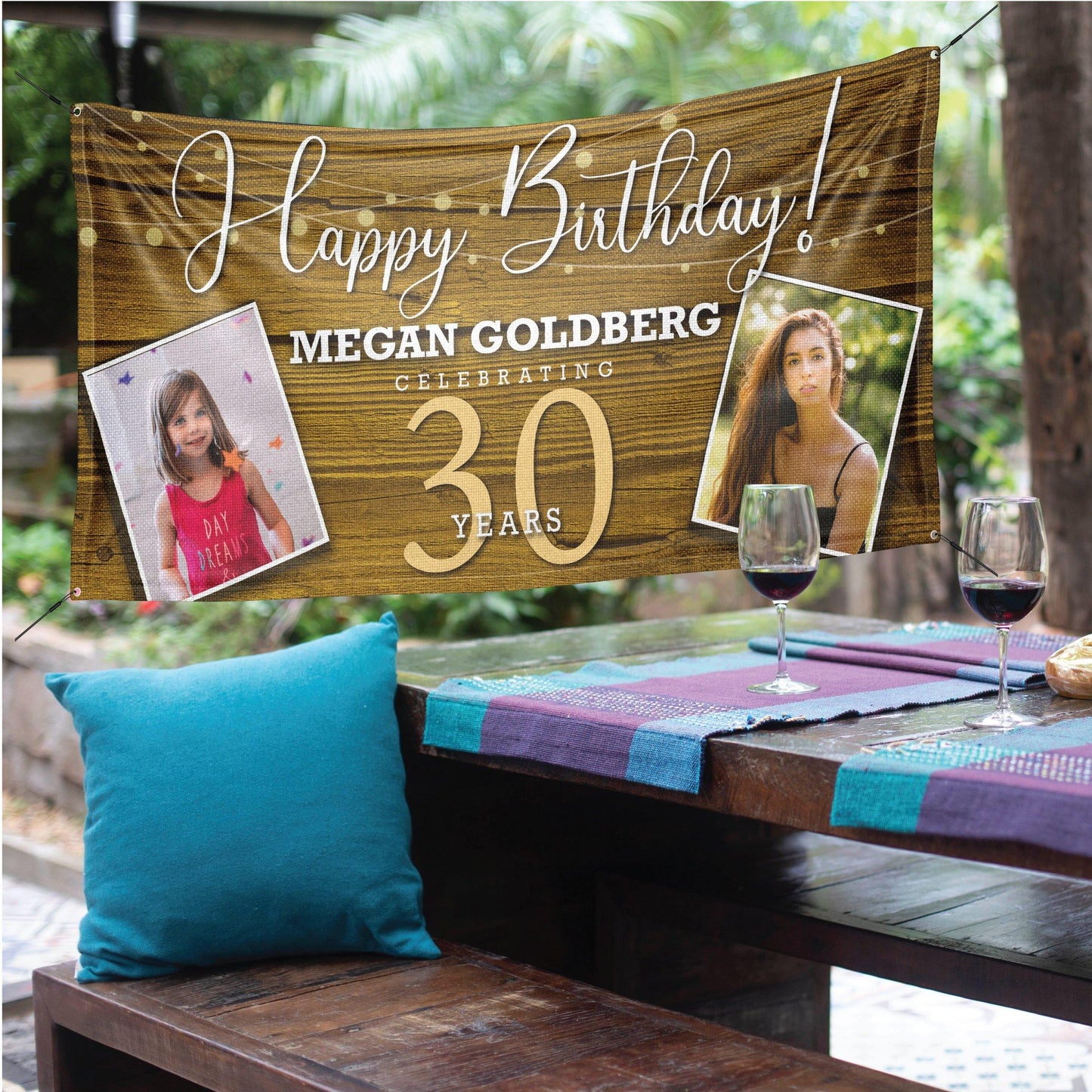 Rustic Wood Birthday Banner - HomeHaps