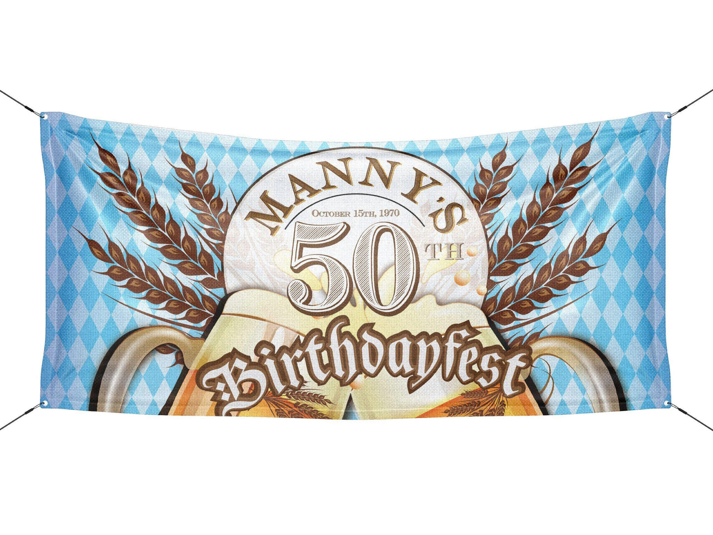 Personalized Oktoberfest Birthday Banner Party Decoration - HomeHaps